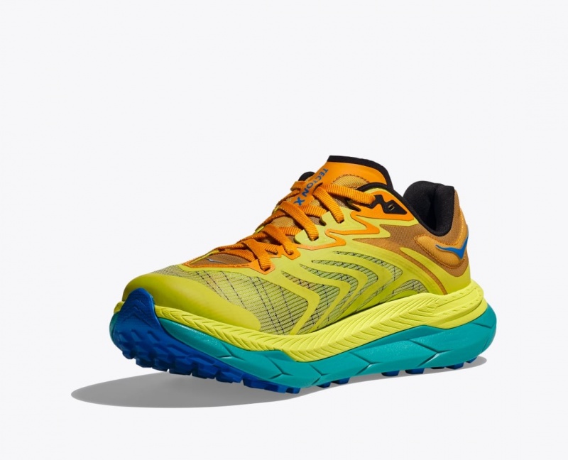 Green / Orange Men's HOKA Tecton X 2 Trail Running Shoes | 2834659-OH