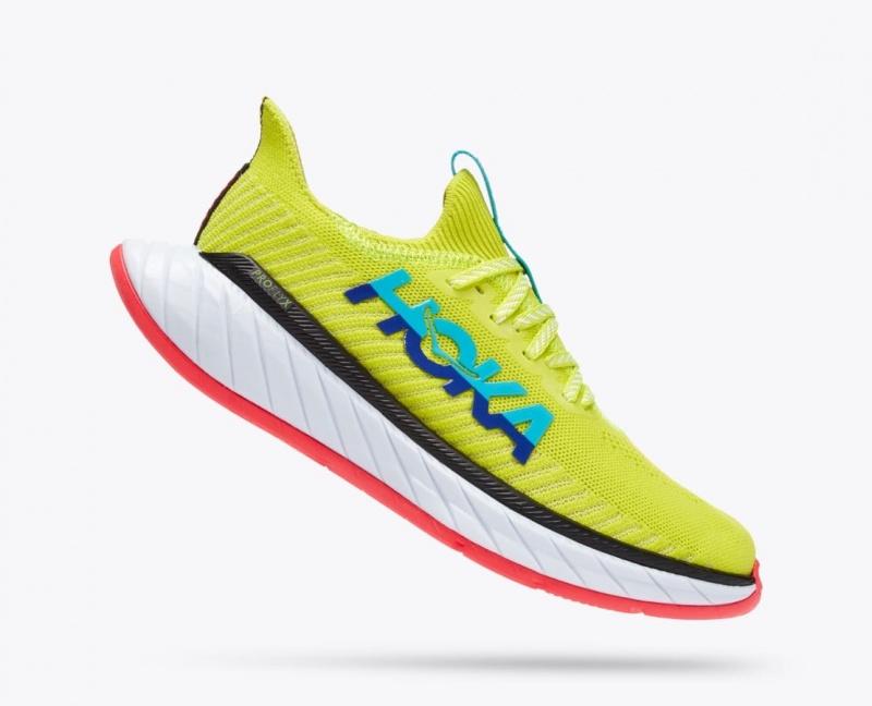 Green / Turquoise Women's HOKA Carbon X 3 Running Shoes | 0932614-MY