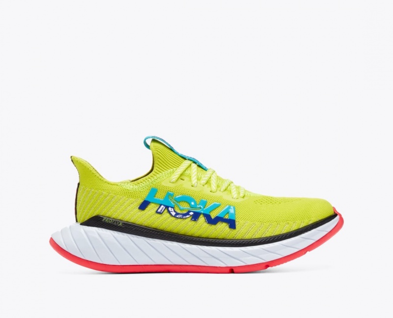 Green / Turquoise Women\'s HOKA Carbon X 3 Running Shoes | 0932614-MY