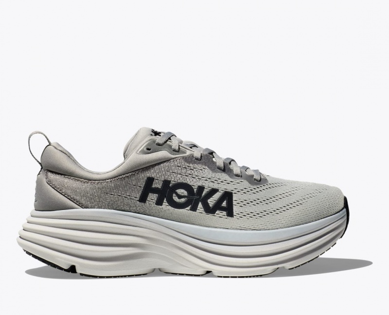 Grey Men\'s HOKA Bondi 8 Running Shoes | 1086475-TX