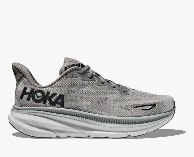 Grey Men\'s HOKA Clifton 9 Running Shoes | 5193427-ZC