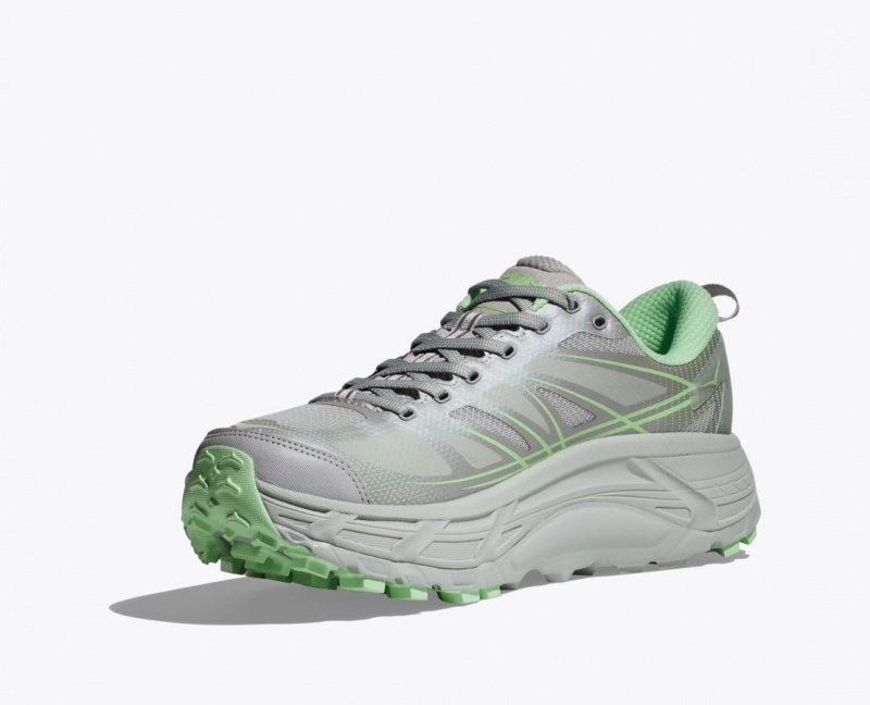 Grey / Green Women's HOKA Mafate Speed 2 Sneakers | 7213594-MU