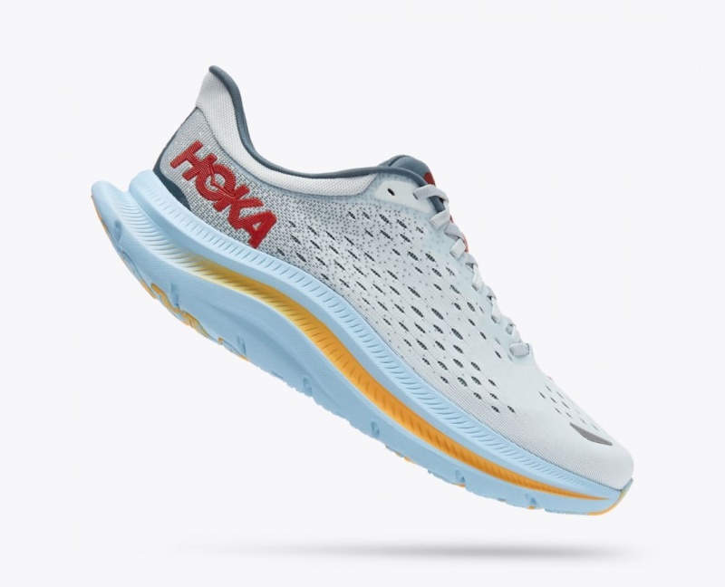 Grey / Light Blue Men's HOKA Kawana Sneakers | 0325947-GS