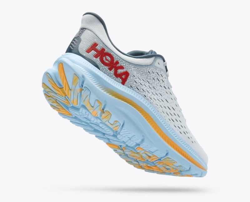 Grey / Light Blue Men's HOKA Kawana Sneakers | 0325947-GS