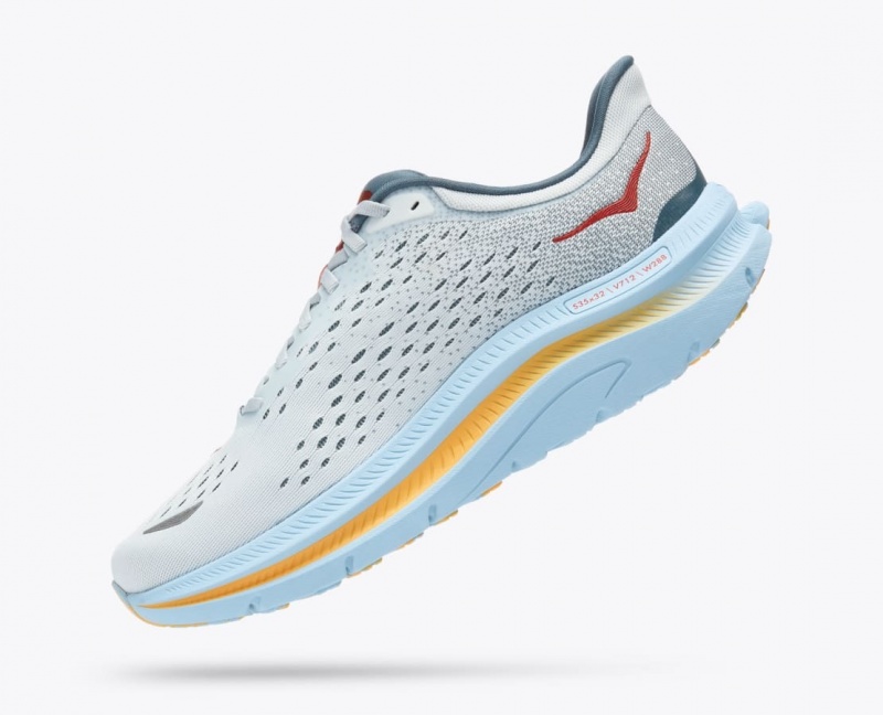 Grey / Light Blue Men's HOKA Kawana Sneakers | 0325947-GS