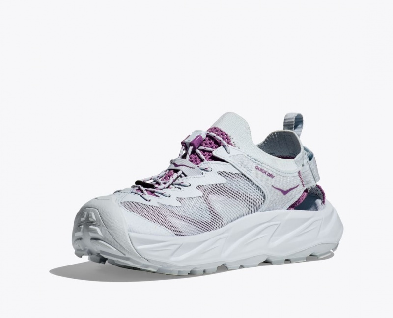 Grey / Purple Women's HOKA Hopara 2 Sandals | 2185367-YK