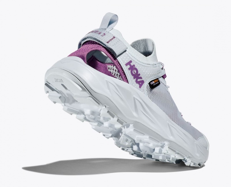 Grey / Purple Women's HOKA Hopara 2 Sandals | 2185367-YK