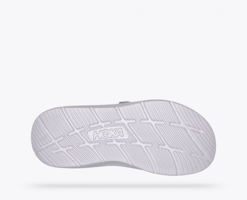 Light Beige / Grey Men's HOKA Ora Luxe Slide | 0523986-AP