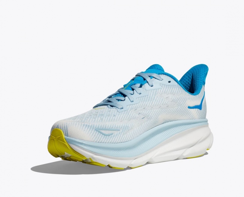 Light Blue Men's HOKA Clifton 9 Running Shoes | 9842501-SB