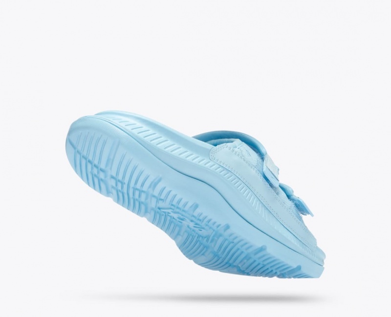 Light Blue Men's HOKA Ora Luxe Slide | 2910364-KO