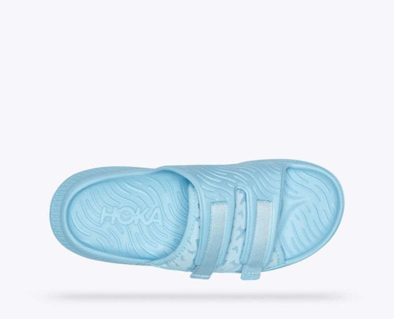 Light Blue Men's HOKA Ora Luxe Slide | 2910364-KO