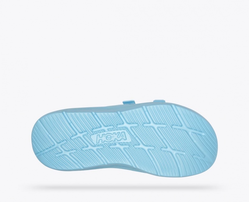 Light Blue Men's HOKA Ora Luxe Slide | 2910364-KO