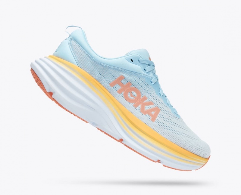 Light Blue Women's HOKA Bondi 8 Running Shoes | 8302571-OC