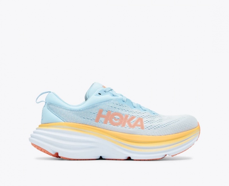 Light Blue Women\'s HOKA Bondi 8 Running Shoes | 8302571-OC