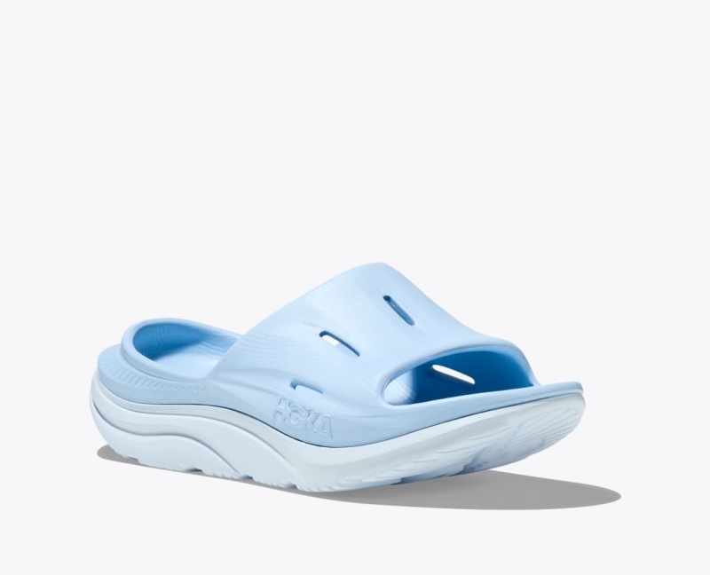 Light Blue Women's HOKA Ora Recovery 3 Slide | 8623071-XJ