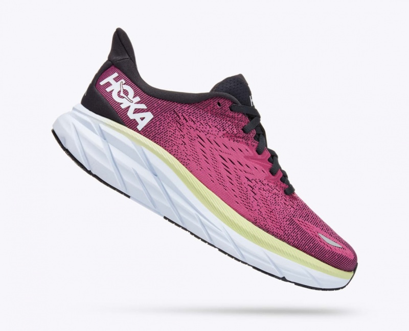 Light Burgundy Women's HOKA Clifton 8 Running Shoes | 5742681-CG