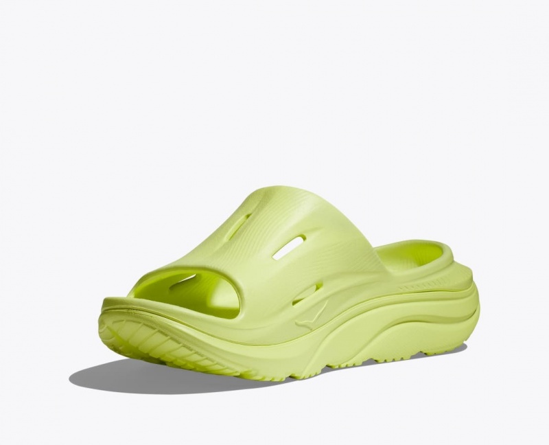 Light Green Men's HOKA Ora Recovery 3 Slide | 9632105-WL