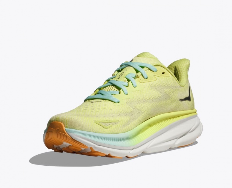 Light Green Women's HOKA Clifton 9 Running Shoes | 7098421-UP