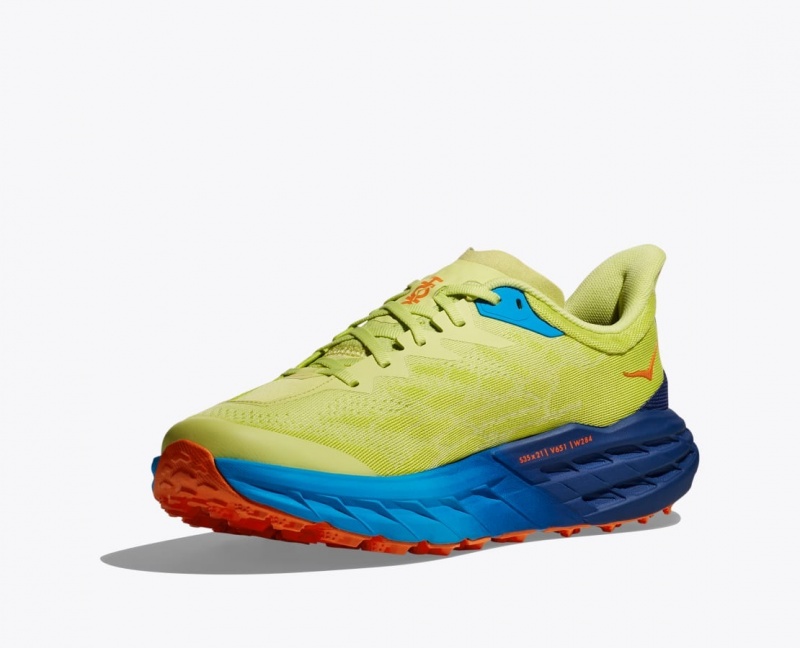 Light Green / Blue Men's HOKA Speedgoat 5 Trail Running Shoes | 7135928-ZN