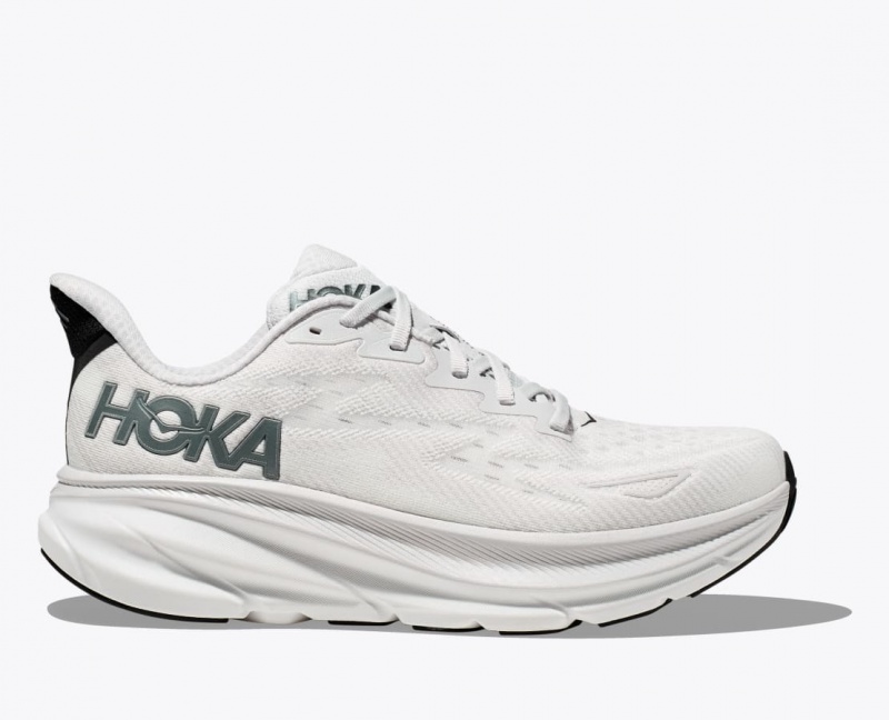 Light Grey Men\'s HOKA Clifton 9 Running Shoes | 3504826-QU