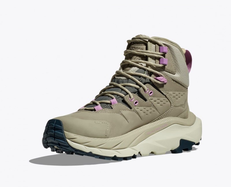 Light Olive Women's HOKA Kaha 2 GTX Hiking Boots | 6081734-ZD