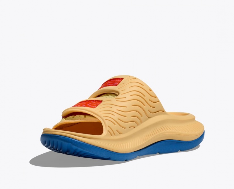 Light Orange Men's HOKA Ora Luxe Slide | 0954837-IA