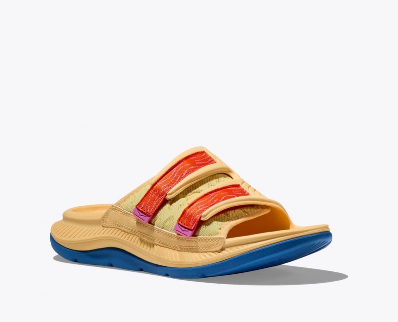 Light Orange Men's HOKA Ora Luxe Slide | 0954837-IA