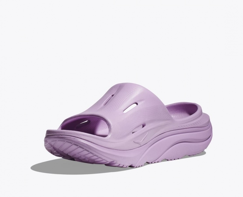 Light Purple Women's HOKA Ora Recovery 3 Slide | 2764089-CI