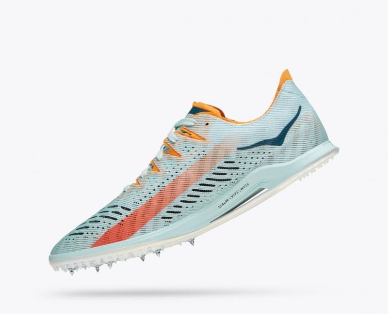 Light Turquoise Men's HOKA Cielo X MD Track Spikes | 3652718-VW