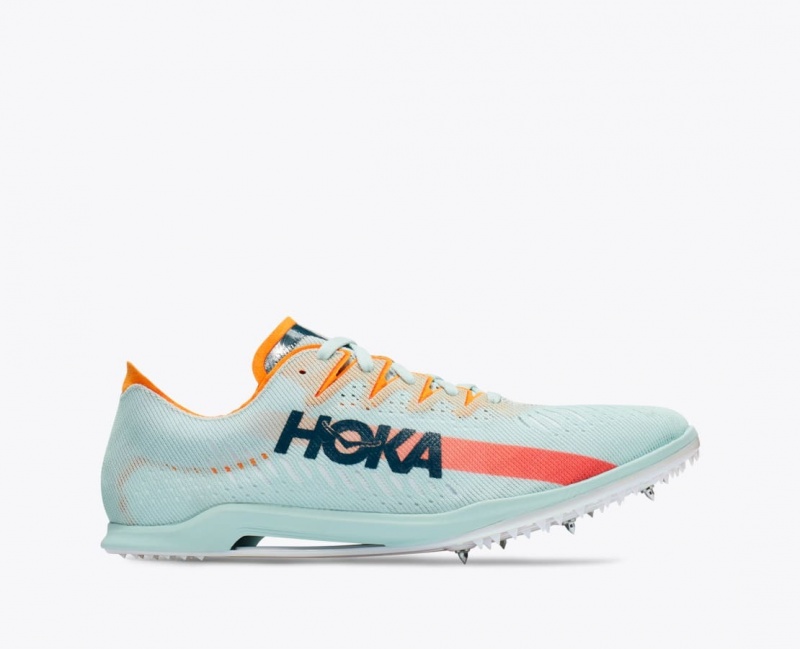 Light Turquoise Men\'s HOKA Cielo X MD Track Spikes | 3652718-VW