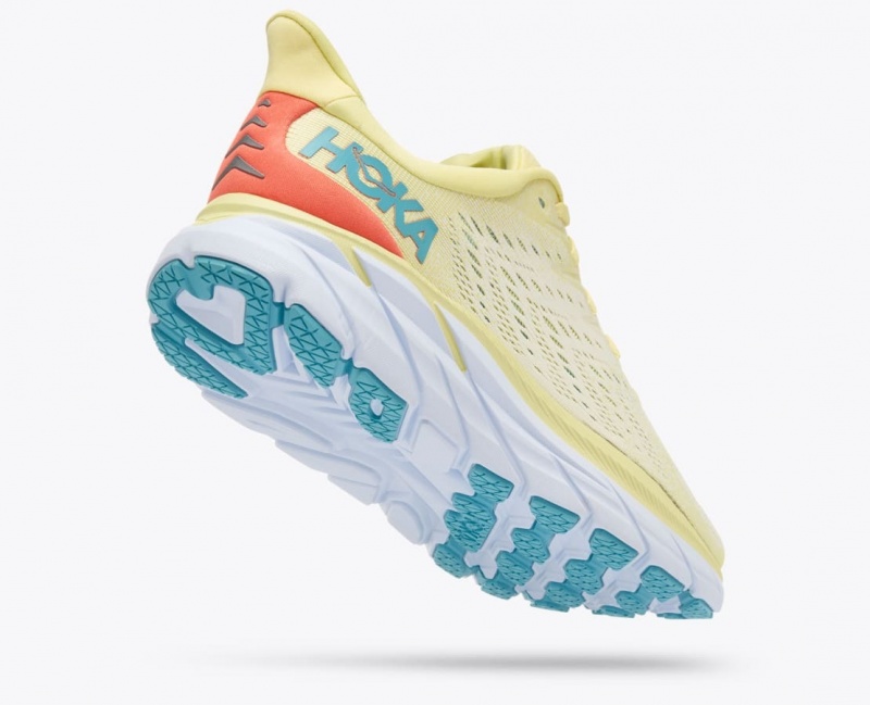 Light Yellow Women's HOKA Clifton 8 Running Shoes | 9230748-CW