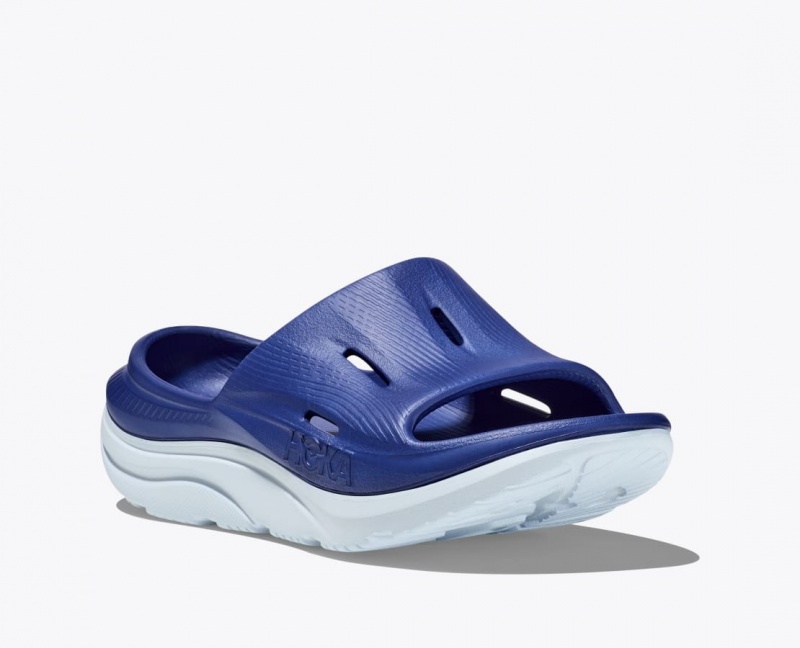 Navy Kids' HOKA Ora Recovery 3 Slides | 0134762-HL