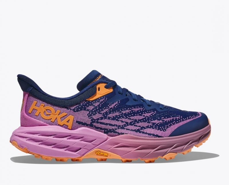 Navy / Pink Women\'s HOKA Speedgoat 5 Trail Running Shoes | 8520196-BN