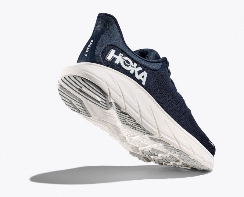 Navy / White Men's HOKA Arahi 7 Running Shoes | 4785961-FC