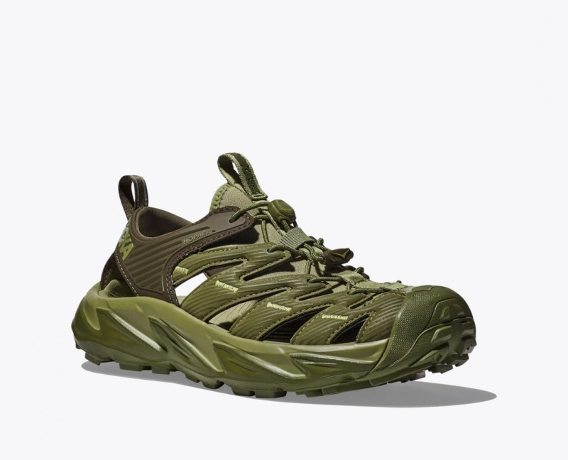 Olive Green Men's HOKA Hopara Sandals | 0756148-RE