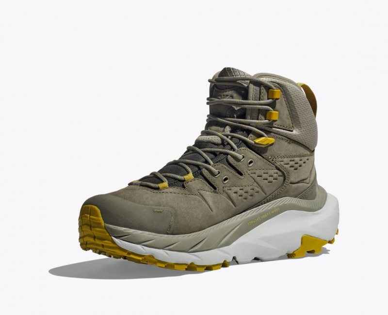 Olive Men's HOKA Kaha 2 GTX Hiking Boots | 4075689-OH