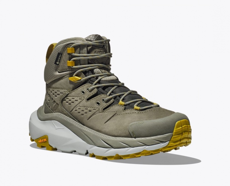 Olive Men's HOKA Kaha 2 GTX Hiking Boots | 4075689-OH