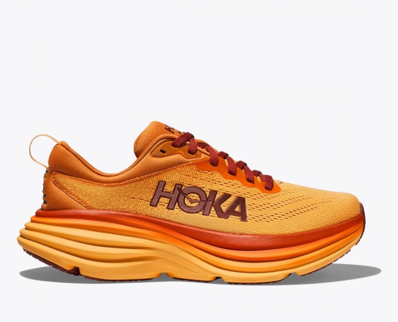 Orange Men\'s HOKA Bondi 8 Running Shoes | 0316847-BU