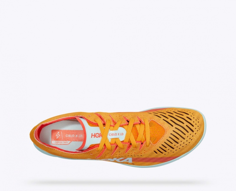 Orange Men's HOKA Cielo X LD Track Spikes | 1930847-CG