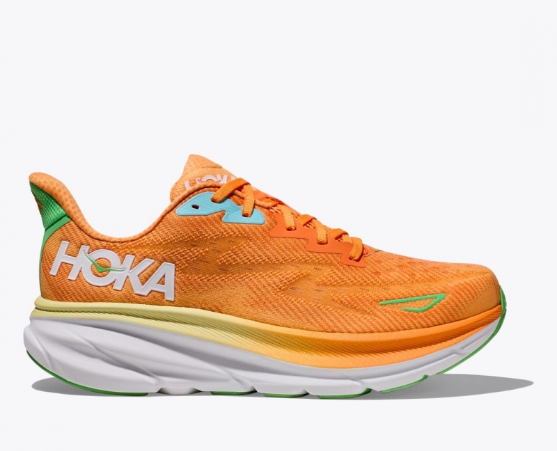 Orange Men\'s HOKA Clifton 9 Running Shoes | 7810426-PZ