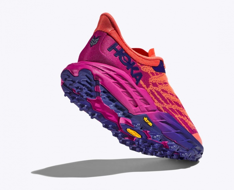 Orange / Fuchsia Women's HOKA Speedgoat 5 Trail Running Shoes | 7913820-UR