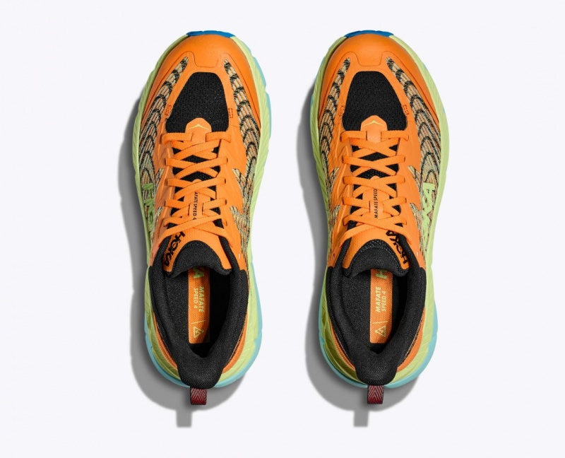 Orange / Green Men's HOKA Mafate Speed 4 Trail Running Shoes | 2480761-OK