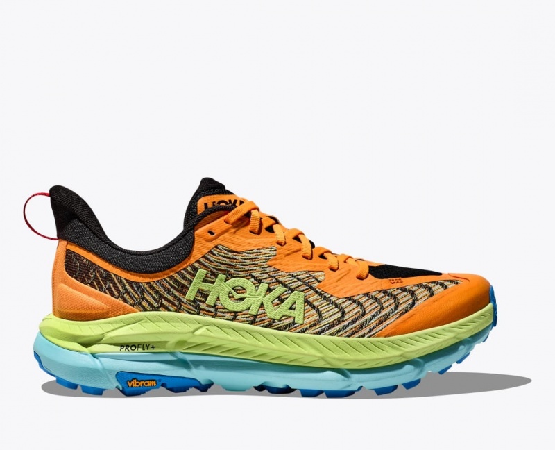 Orange / Green Men\'s HOKA Mafate Speed 4 Trail Running Shoes | 2480761-OK