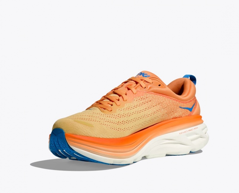 Orange / Light Orange Men's HOKA Bondi 8 Running Shoes | 2436917-AV