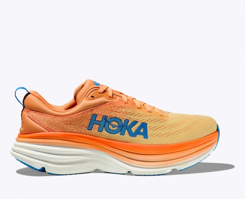 Orange / Light Orange Men\'s HOKA Bondi 8 Running Shoes | 2436917-AV