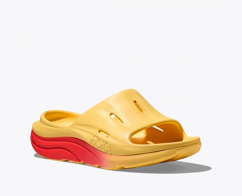 Orange / Red Women's HOKA Ora Recovery 3 Slide | 3125967-BH