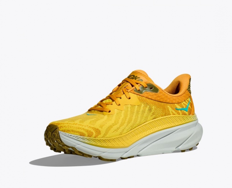 Orange / Yellow Men's HOKA Challenger 7 Trail Running Shoes | 1697528-LZ