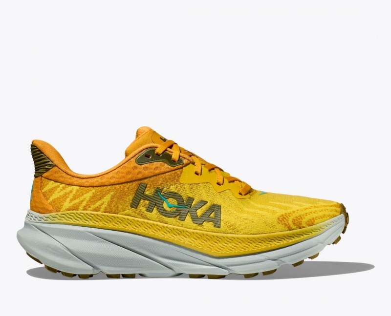 Orange / Yellow Men\'s HOKA Challenger 7 Trail Running Shoes | 1697528-LZ