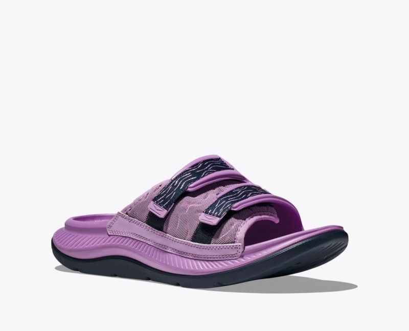 Pink Men's HOKA Ora Luxe Slide | 9712803-KS