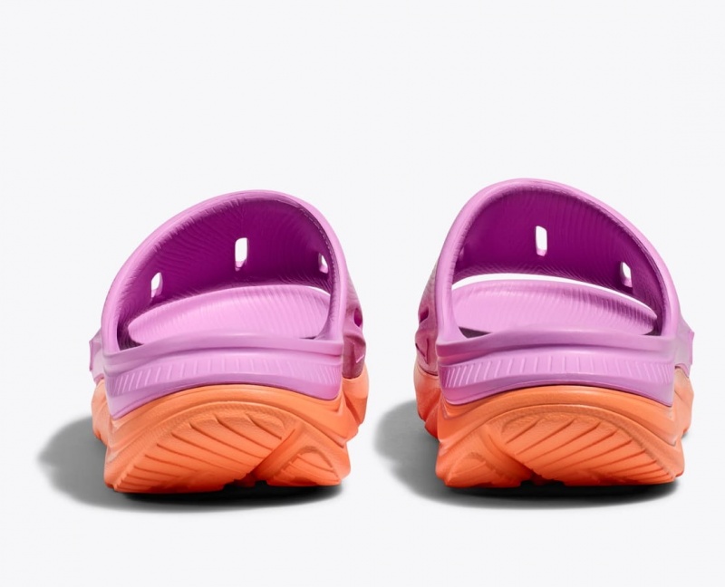 Pink / Orange Kids' HOKA Ora Recovery 3 Slides | 8096541-JH